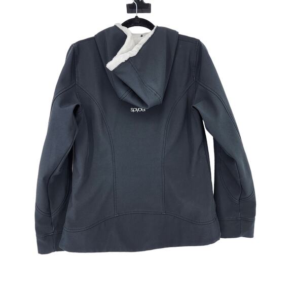 Spyder Women's Black Full Zip Hooded Long Sleeve Soft Shell Jacket Size Large - Picture 4 of 4
